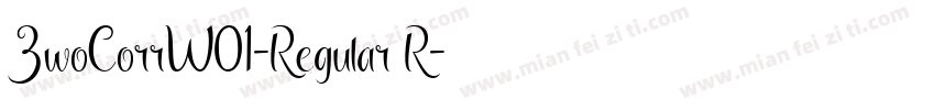 ZwoCorrW01-Regular R字体转换